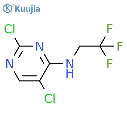 2,5-dichloro-N-(2,2,2-trifluoroethyl)pyrimidin-4-am ine structure