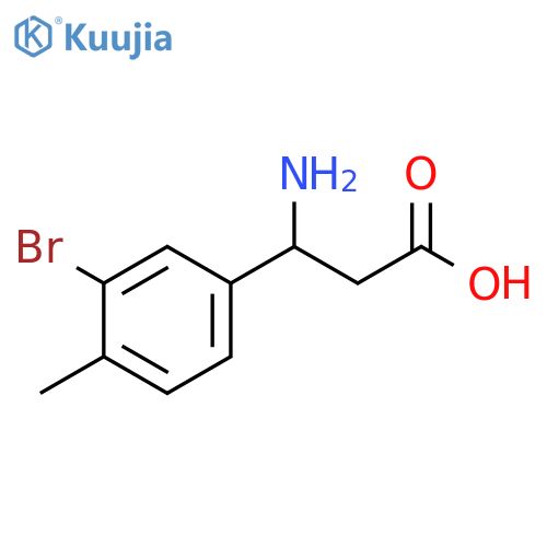 3-AMINO-3-(3-BROMO-4-METHYLPHENYL)PROPANOIC ACID structure