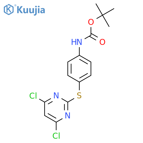 [4-(4,6-Dichloropyrimidin-2-ylsulfanyl)phenyl]carbamic acid tert-butyl ester structure