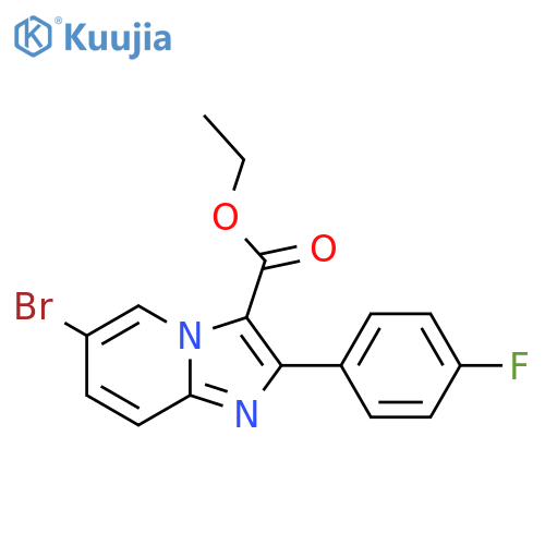 Ethyl 6-bromo-2-(4-fluorophenyl)imidazo[1,2-a]pyridine-3-carboxylate structure