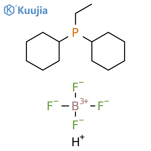 Phosphine, dicyclohexylethyl-, tetrafluoroborate(1-) (1:1) structure