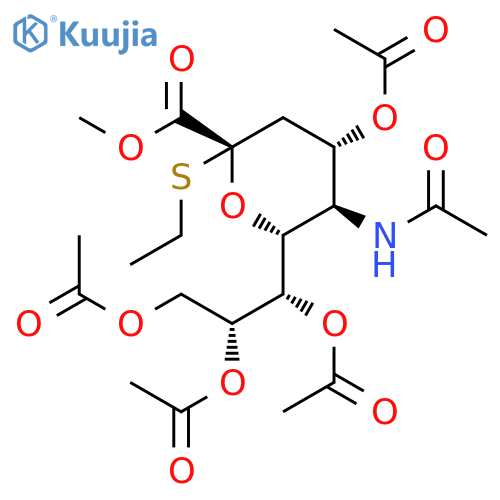 a-Neuraminic acid,N-acetyl-2-S-ethyl-2-thio-, methyl ester, 4,7,8,9-tetraacetate structure