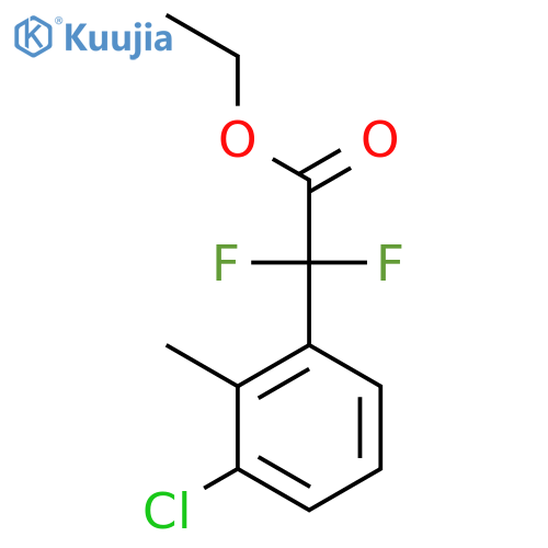Ethyl 2-(3-chloro-2-methylphenyl)-2,2-difluoroacetate structure