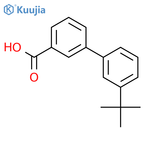 3'-(tert-Butyl)-[1,1'-biphenyl]-3-carboxylic acid structure
