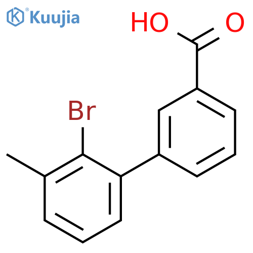 2'-Bromo-3'-methylbiphenyl-3-carboxylic acid structure