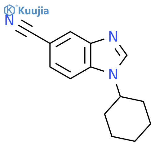 5-Cyano-1-cyclohexylbenzoimidazole structure