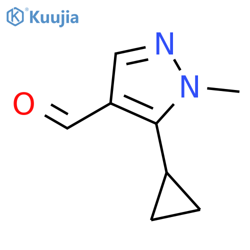 5-Cyclopropyl-1-methyl-1H-pyrazole-4-carbaldehyde structure