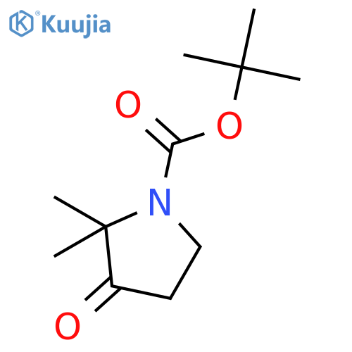 tert-butyl 2,2-dimethyl-3-oxo-pyrrolidine-1-carboxylate structure