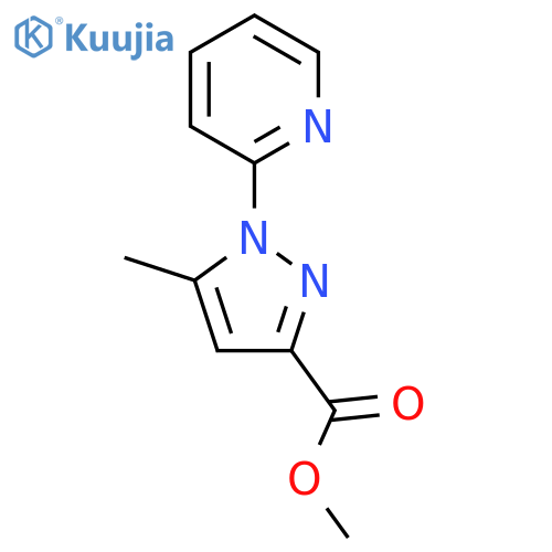 Methyl 5-methyl-1-(pyridin-2-yl)-1H-pyrazole-3-carboxylate structure