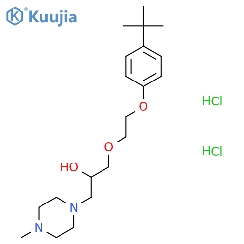 1-2-(4-tert-butylphenoxy)ethoxy-3-(4-methylpiperazin-1-yl)propan-2-ol dihydrochloride structure