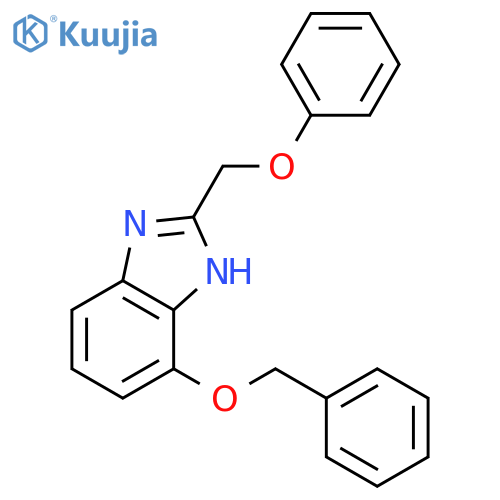 2-Phenoxymethyl-7-phenylmethoxy-1H-benzimidazole structure