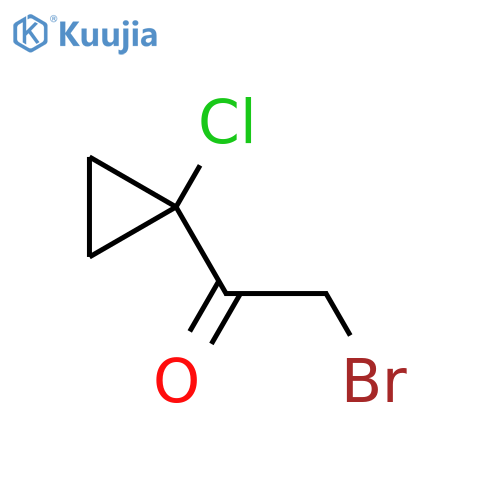 2-bromo-1-(1-chlorocyclopropyl)ethanone structure