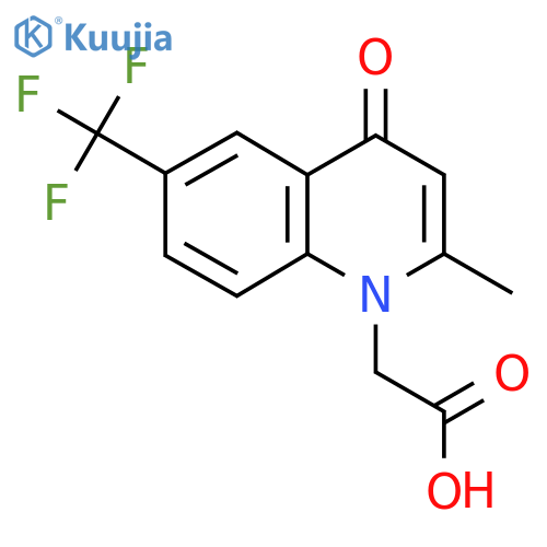 2-(2-Methyl-4-oxo-6-(trifluoromethyl)quinolin-1(4H)-yl)acetic acid structure