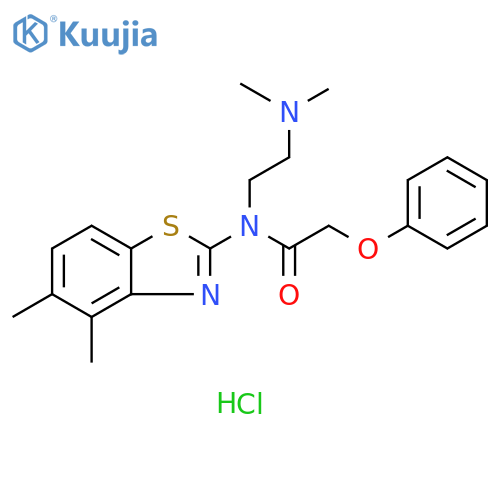 N-(4,5-dimethyl-1,3-benzothiazol-2-yl)-N-[2-(dimethylamino)ethyl]-2-phenoxyacetamide hydrochloride structure
