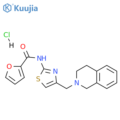 N-{4-(1,2,3,4-tetrahydroisoquinolin-2-yl)methyl-1,3-thiazol-2-yl}furan-2-carboxamide hydrochloride structure