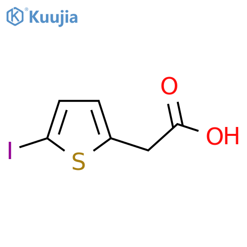 2-Thiopheneacetic acid, 5-iodo- structure