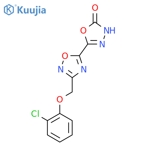 5-{3-[(2-Chlorophenoxy)methyl]-1,2,4-oxadiazol-5-yl}-1,3,4-oxadiazol-2(3H)-one structure