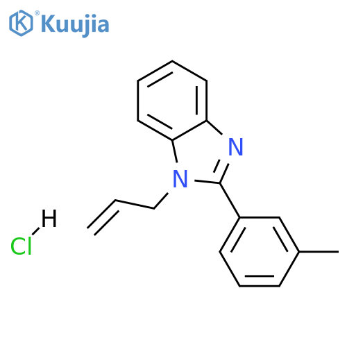 2-(3-methylphenyl)-1-(prop-2-en-1-yl)-1H-1,3-benzodiazole hydrochloride structure