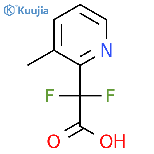 2,2-difluoro-2-(3-methylpyridin-2-yl)acetic acid structure