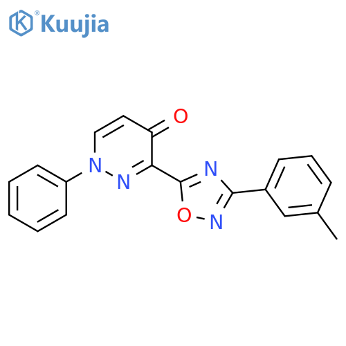 3-[3-(3-methylphenyl)-1,2,4-oxadiazol-5-yl]-1-phenyl-1,4-dihydropyridazin-4-one structure