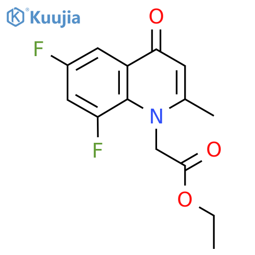 Ethyl 2-(6,8-difluoro-2-methyl-4-oxoquinolin-1(4H)-yl)acetate structure