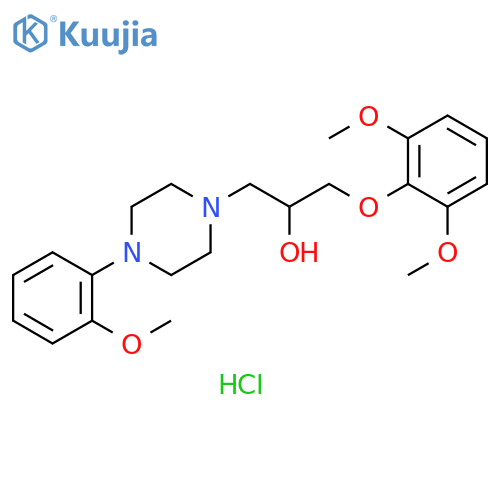 1-(2,6-dimethoxyphenoxy)-3-4-(2-methoxyphenyl)piperazin-1-ylpropan-2-ol dihydrochloride structure