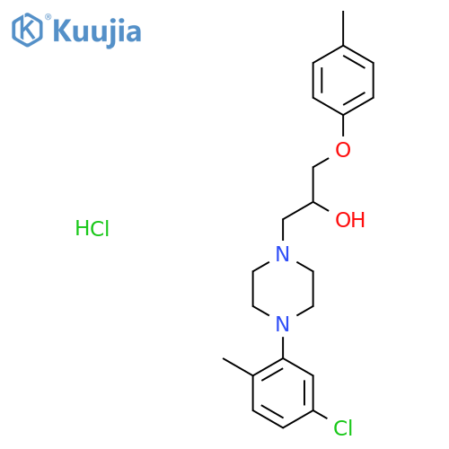 1-4-(5-chloro-2-methylphenyl)piperazin-1-yl-3-(4-methylphenoxy)propan-2-ol hydrochloride structure