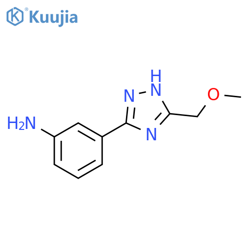 3-(3-(methoxymethyl)-1H-1,2,4-triazol-5-yl)aniline structure