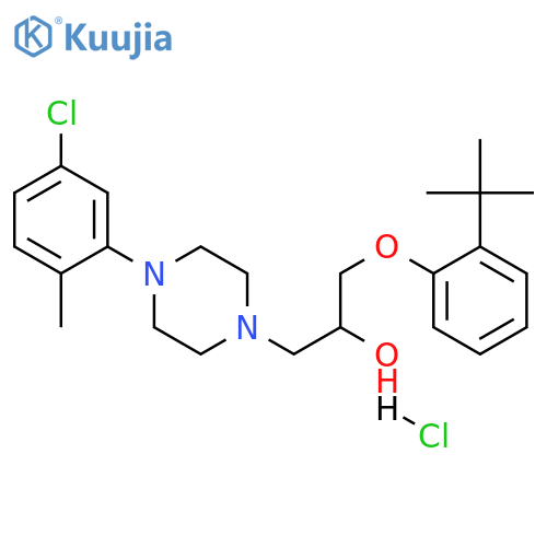 1-(2-tert-butylphenoxy)-3-4-(5-chloro-2-methylphenyl)piperazin-1-ylpropan-2-ol hydrochloride structure