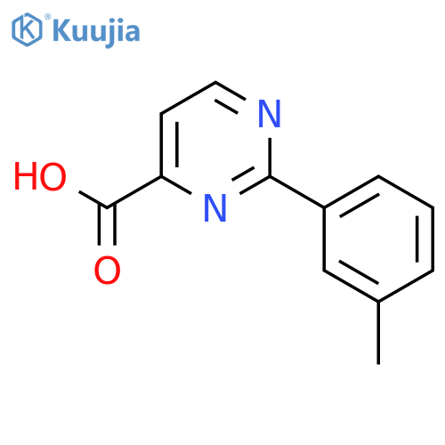 2-(3-Methylphenyl)pyrimidine-4-carboxylic acid structure