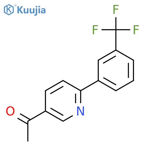 1-{6-3-(Trifluoromethyl)phenyl-pyridin-3-yl}ethanone structure