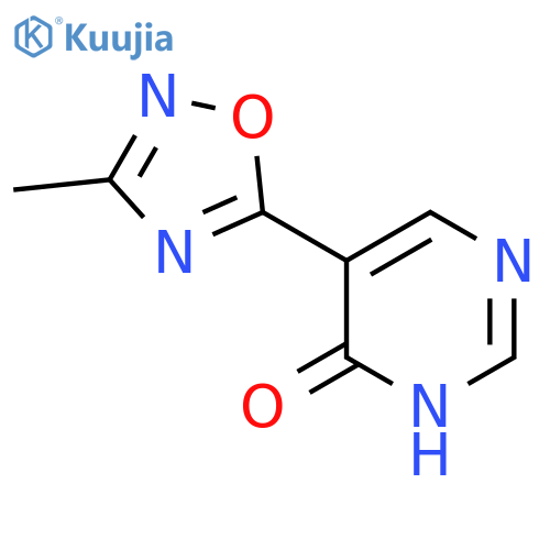 5-(3-methyl-1,2,4-oxadiazol-5-yl)pyrimidin-4(3H)-one structure