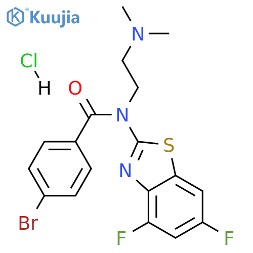 4-bromo-N-(4,6-difluoro-1,3-benzothiazol-2-yl)-N-[2-(dimethylamino)ethyl]benzamide hydrochloride structure