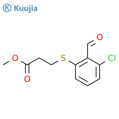 Methyl 3-(3-Chloro-2-formylphenyl)thiopropanoate structure