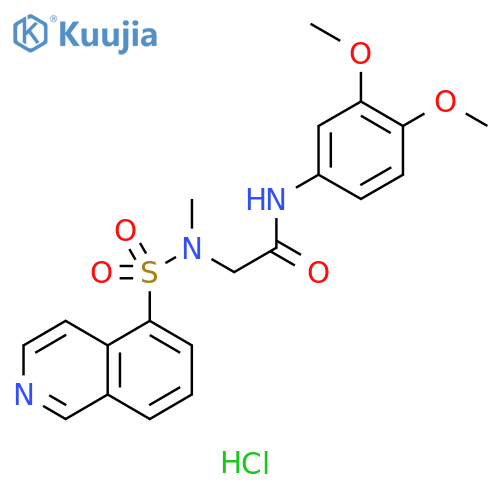 N-(3,4-dimethoxyphenyl)-2-(N-methylisoquinoline-5-sulfonamido)acetamide hydrochloride structure