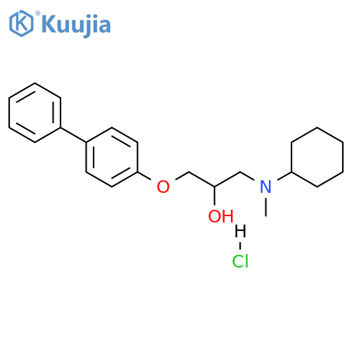1-{1,1'-biphenyl-4-yloxy}-3-cyclohexyl(methyl)aminopropan-2-ol hydrochloride structure