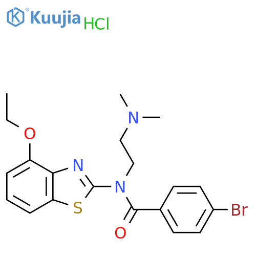 4-bromo-N-[2-(dimethylamino)ethyl]-N-(4-ethoxy-1,3-benzothiazol-2-yl)benzamide hydrochloride structure