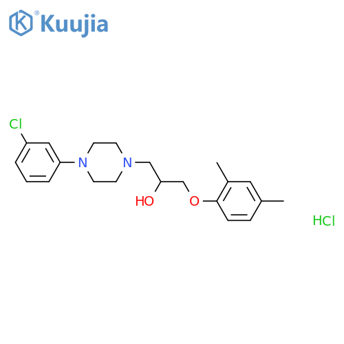 1-4-(3-chlorophenyl)piperazin-1-yl-3-(2,4-dimethylphenoxy)propan-2-ol hydrochloride structure