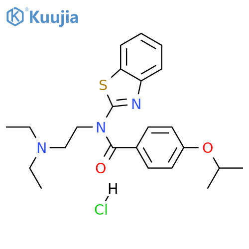 N-(1,3-benzothiazol-2-yl)-N-[2-(diethylamino)ethyl]-4-(propan-2-yloxy)benzamide hydrochloride structure