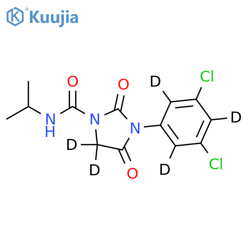 5,5-dideuterio-3-(3,5-dichloro-2,4,6-trideuteriophenyl)-2,4-dioxo-N-propan-2-ylimidazolidine-1-carboxamide structure