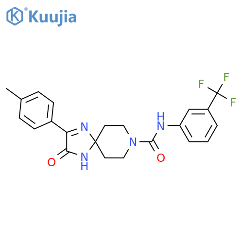 2-(4-methylphenyl)-3-oxo-N-[3-(trifluoromethyl)phenyl]-1,4,8-triazaspiro[4.5]dec-1-ene-8-carboxamide structure