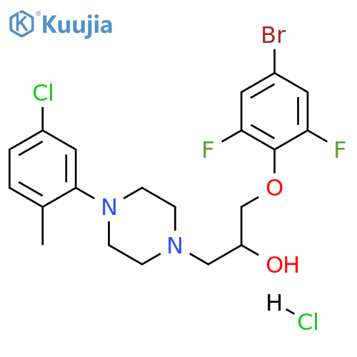 1-(4-bromo-2,6-difluorophenoxy)-3-4-(5-chloro-2-methylphenyl)piperazin-1-ylpropan-2-ol hydrochloride structure