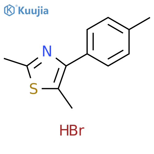 2,5-dimethyl-4-(4-methylphenyl)-1,3-thiazole hydrobromide structure