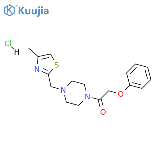 1-{4-(4-methyl-1,3-thiazol-2-yl)methylpiperazin-1-yl}-2-phenoxyethan-1-one hydrochloride structure