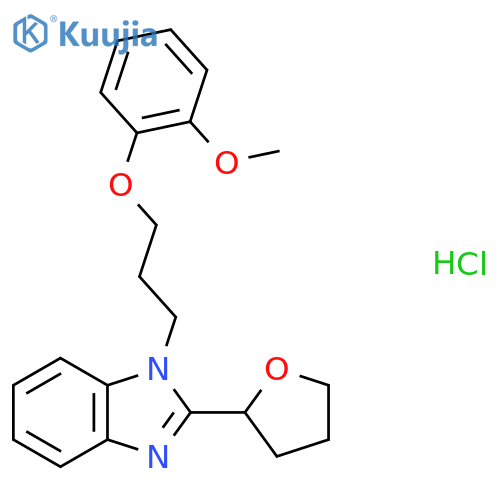 1-3-(2-methoxyphenoxy)propyl-2-(oxolan-2-yl)-1H-1,3-benzodiazole hydrochloride structure