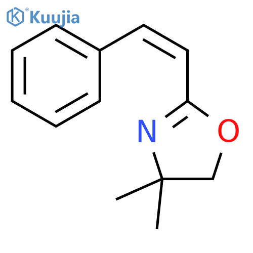 Oxazole, 4,5-dihydro-4,4-dimethyl-2-[(1Z)-2-phenylethenyl]- structure