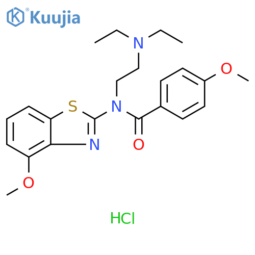 N-[2-(diethylamino)ethyl]-4-methoxy-N-(4-methoxy-1,3-benzothiazol-2-yl)benzamide hydrochloride structure