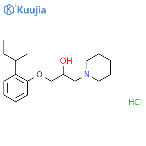 1-2-(butan-2-yl)phenoxy-3-(piperidin-1-yl)propan-2-ol hydrochloride structure