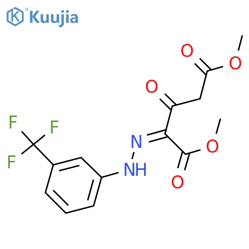 Dimethyl 3-oxo-2-{2-3-(trifluoromethyl)phenylhydrazono}pentanedioate structure