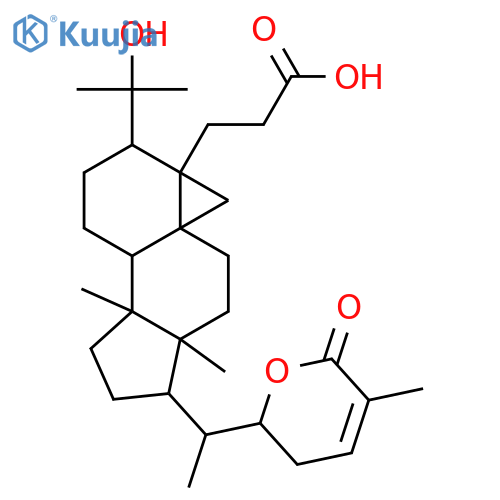 4-Hydroxy-3,4-secocycloart-24-en-26,22-olid-3-oic acid; (22R)-form structure